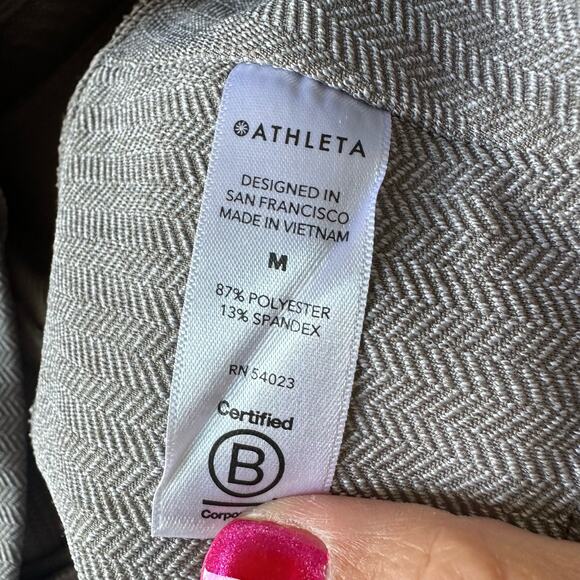 Athleta Pants Womens Medium Brown Delancey Herringbone Tight Pullon Legging - Picture 10 of 15